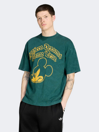 Adidas Disney Mickey Mouse Graphic Men Originals T-Shirt Collegiate Green