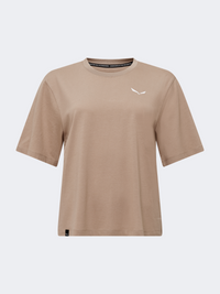 Salewa Eagle Sunset Loose Women Hiking T-Shirt Quicksand