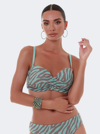 Blue Point Candy Rush Women Beach Bra Petrol
