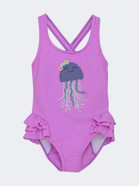 Color Kids Swimsuit Girls Beach Monokini Purple