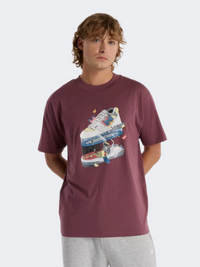 New Balance Fitness Center Men Lifestyle T-Shirt Faded Plum