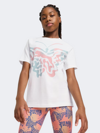 Puma Butterfly Vibe Girls Lifestyle T-Shirt White