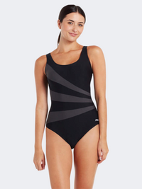Zoggs Sandon Adjustable Scoopback Women Swimming Monokini Black