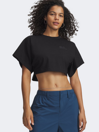 Under Armour Cropped Script Women Lifestyle T-Shirt Ultimate Black
