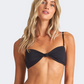 Billabong Sol Searcher Knotted Women Beach Bra Black Pebble