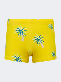 Oil And Gaz Stretchy Kids-Boys Beach Swim Short Yellow