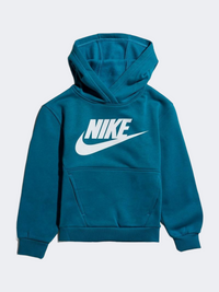 Nike Sportswear Club Fleece Boys Lifestyle Hoody Spruce/White