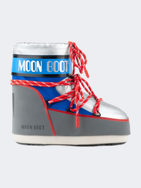 Moonboot Icon Low Space Racing Unisex After Ski Boot Silver/Blue/Red