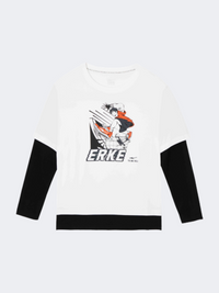 Erke Kids Lifestyle Long Sleeve White/Black