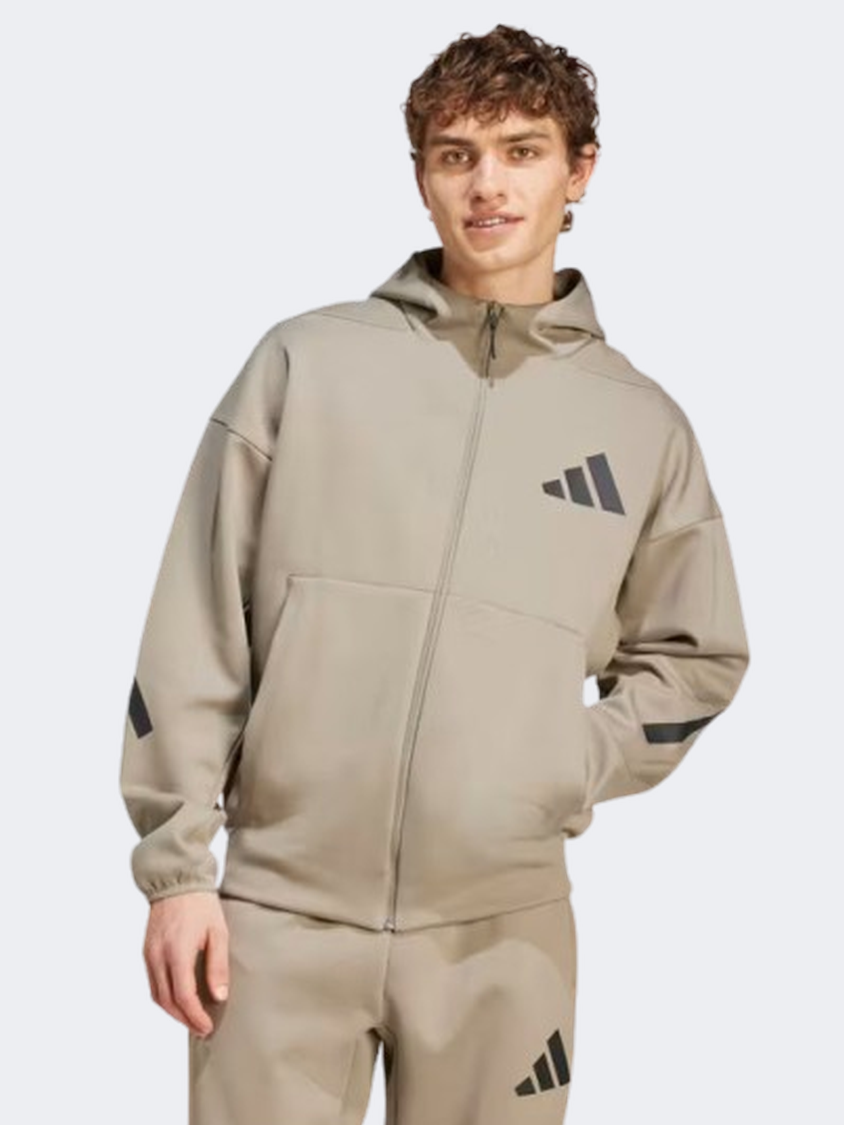 Adidas Z N E Men Sportswear Hoody Clay