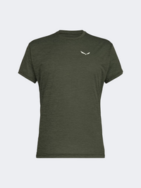 Salewa Puez Mel Dry Men Hiking T-Shirt Faded Green Melange