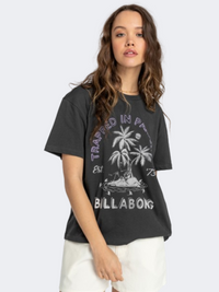 Billabong Trapped In Paradise Women Lifestyle T-Shirt Off Black