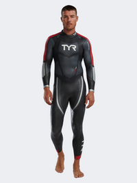 Tyr Hurricane Cat 5 Men Swimming 5Mm Wet Suit Silver/Red