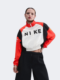 Nike Woven Lightweight 1/4-Zip Women Lifestyle Long Sleeve Picante Red/Black