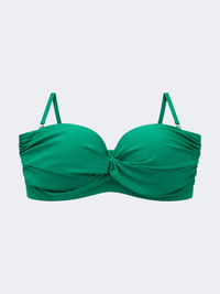 Blue Point Solids Women Swim Bra Green