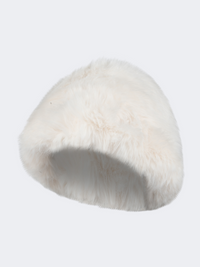 Oil And Gaz Comfy Women Lifestyle Fur Hat White
