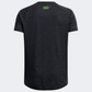 Under Armour Tech Textured Boys Training T-Shirt Black/Cyber Green
