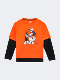 Erke Kids-Boys Lifestyle Long Sleeve Bright Orange/Black