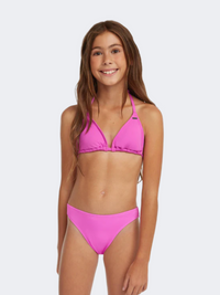 Oneill Essentials Triangle Girls Swim Bikini Set Electric Fuschia
