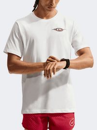 Nike Df Stride Printed Men Running T-Shirt White/Red/Black