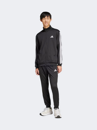 Adidas Basic 3 Stripes French Terry Men Sportswear Tracksuit Black