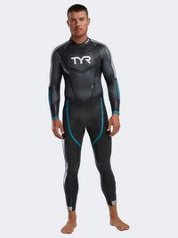 Tyr Hurricane Cat 3 Men Swimming 3Mm Wet Suit Silver/Turquoise