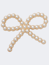 Crocs Pearl Bow Unisex Lifestyle Pins Gold/Silver