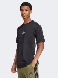 Adidas Essentials 3 Stripes Sj Men Sportswear T-Shirt Black/White