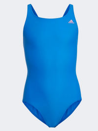 Adidas Solid Kids Girls Swim Monokini Blue/Bliss Pink