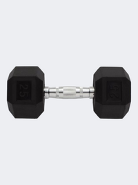 Irm-Fitness Factory Rubber Hex Dumbbell 25Kg Weights Black