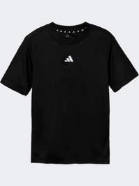 Adidas Train Essentials Logo Kids Unisex Sportswear T-Shirt Black
