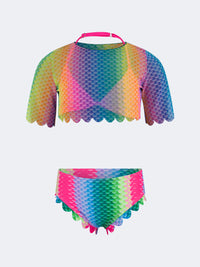 Oil And Gaz Soft Kids-Girls Beach Bikini Set Pink