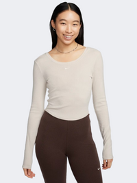 Nike Chill Knit Mrib Women Lifestyle T-Shirt Orewood Brown/Sail