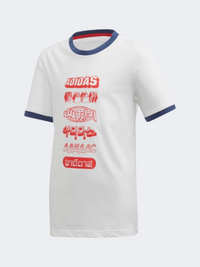 Adidas Must Have Graphic Gs-Boys Lifestyle T-Shirt White