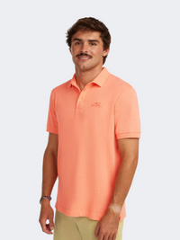 Oneill Slub Men Lifestyle Polo Short Sleeve Funky Peach