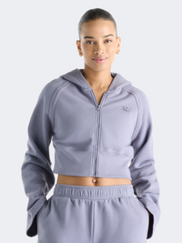 New Balance Brushed Coastal Fleece Full Zip Women Lifestyle Hoody Purple