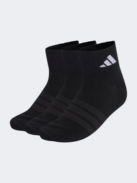 Adidas Thin&Light Sportswear Ankle 3 Pair Unisex Training Sock Black/White