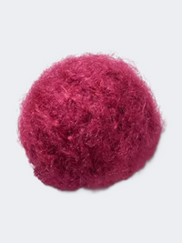 Crocs Magenta Faux Mohair Puff Unisex Lifestyle Pins Multicolor