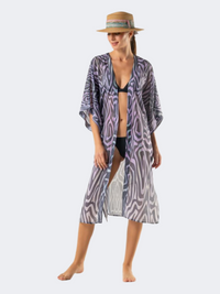Amelie Women Beach Kimono Black