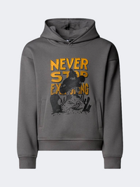 The North Face Oversized Graphic Boys Lifestyle Hoody Smoked Pearl