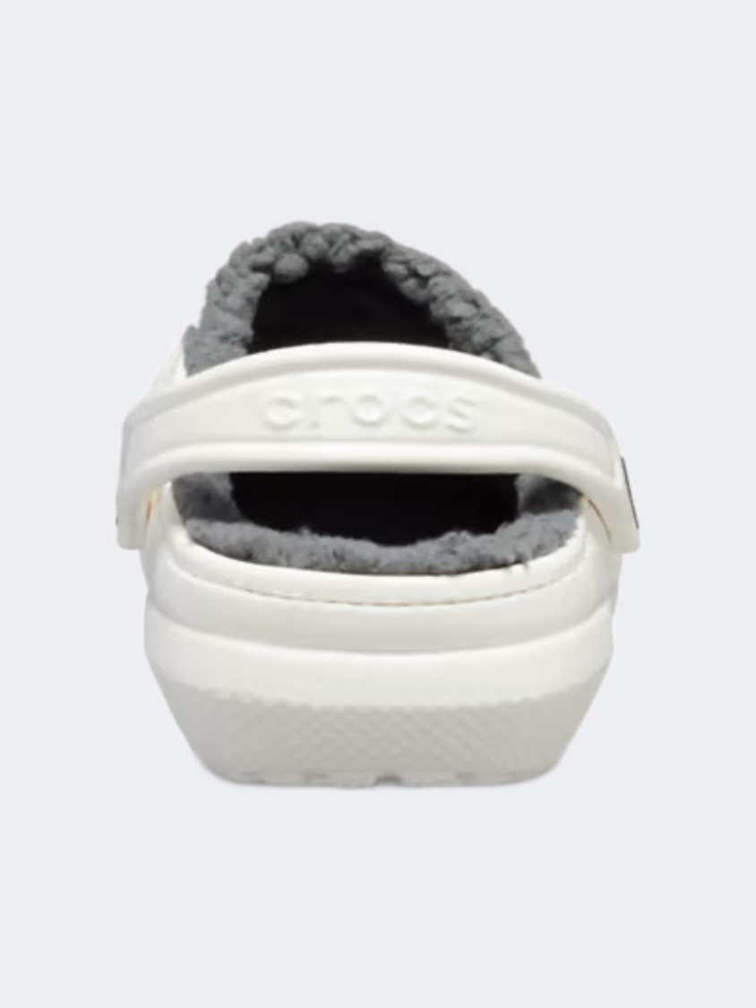 Crocs Classic Lined Unisex Lifestyle Slippers White/Grey