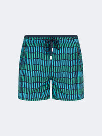 Pier St Barth Cannes Men Beach Swim Short Green/Blue