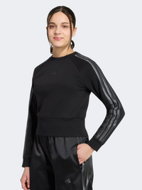 Adidas Satin Kids-Girls Sportswear Sweatshirt Black/Grey Six