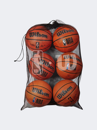 Wilson Nba 6 Balls Mesh Carry Basketball Bag Black