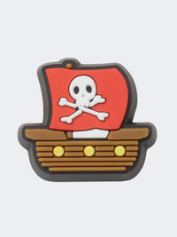 Crocs Tiny Pirate Ship Unisex Lifestyle Pins Brown/Red/White