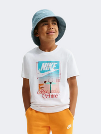 Nike Sportswear Rise And Shine Boys Lifestyle T-Shirt White