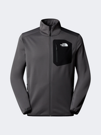 The North Face Crest Full Zip Men Hiking Fleece Anthracite Grey