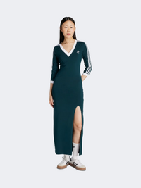 Adidas Adicolor Classics 3-Stripes Maxi Women Original Dress Aurora Ivy/White