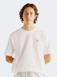 New Balance Woven Label Men Lifestyle T-Shirt White