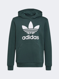Adidas Trefoil Kids-Unisex Originals Hoody Green
